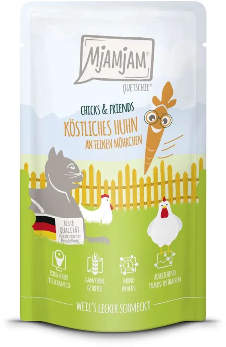 Cat - Chicks+Friends 12x125g - Kip & Wortels de MjAMjAM – photo produit