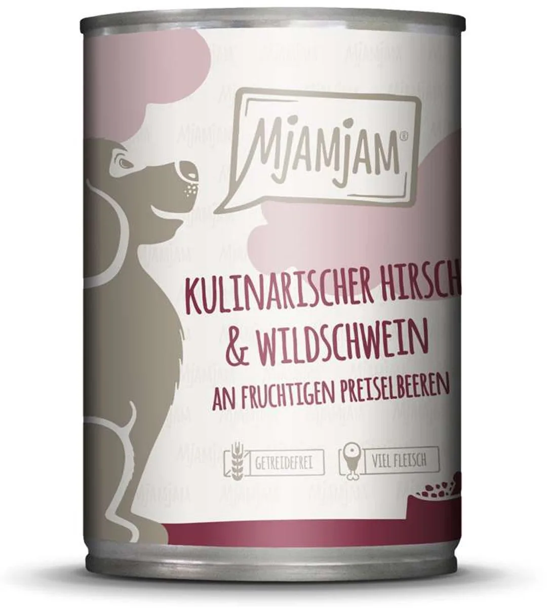 Dog - Leckere Mahlzeiten Dose 6x400g | Hirsch & Wildschwein by MjAMjAM – product photo