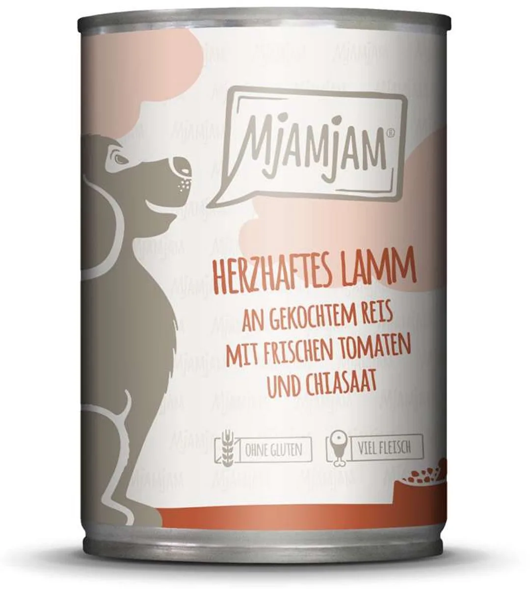 Dog - Leckere Mahlzeiten Dose 6x400g | Lamm, Reis & Tomaten by MjAMjAM – product photo