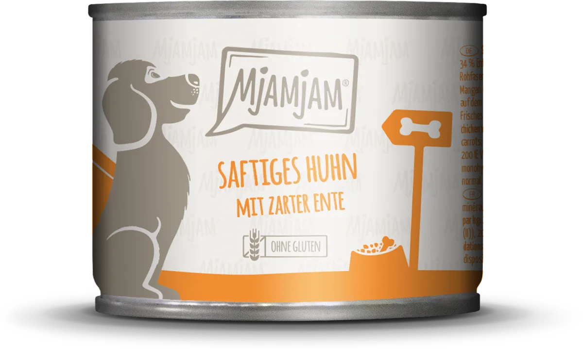 Huhn, Ente, Karotte und Hirse - 200 g von MjAMjAM – Produktfoto