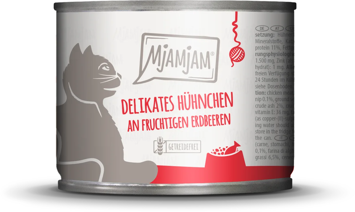 Huhn und Erdbeeren - 200 g von MjAMjAM – Produktfoto