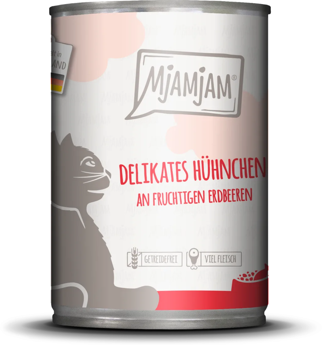 Huhn und Erdbeeren - 400 g von MjAMjAM – Produktfoto