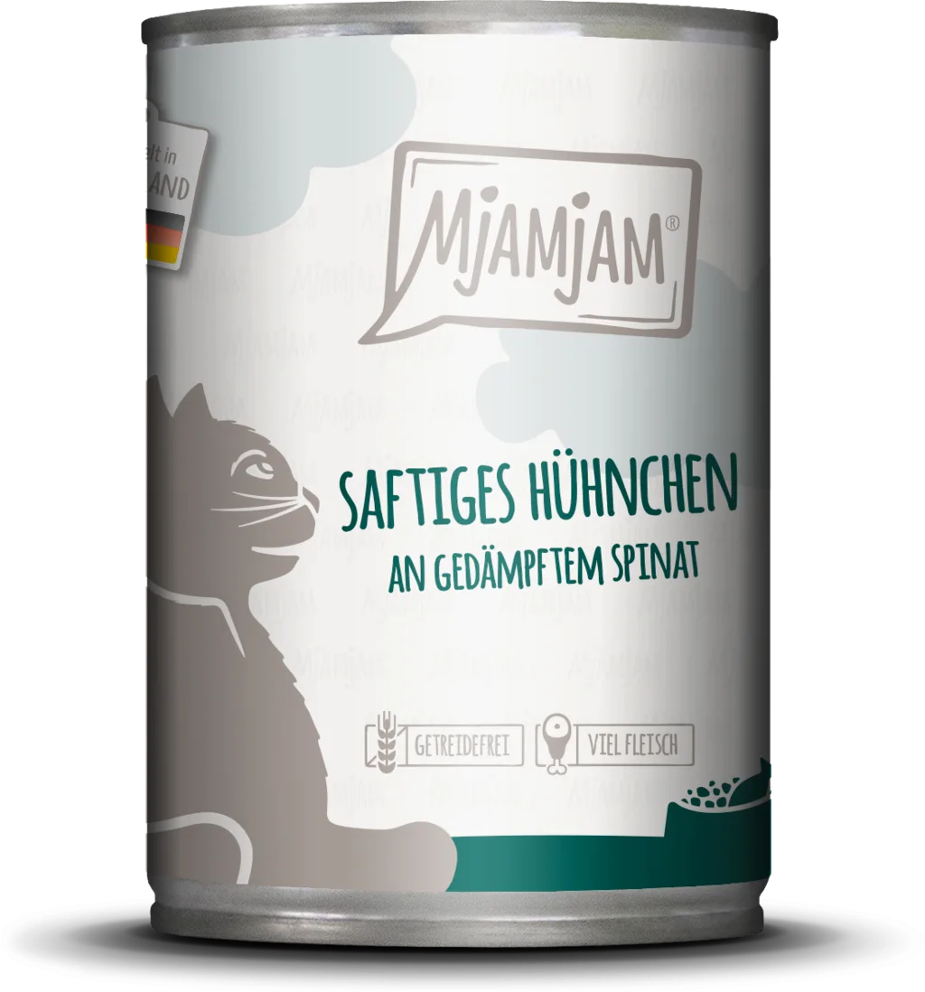 Huhn und Spinat - 400 g von MjAMjAM – Produktfoto