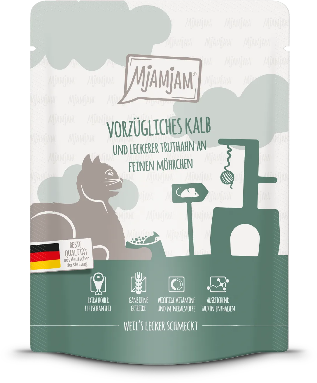 Kalb, Truthahn und Möhrchen Portionsbeutel - 300 g de MjAMjAM – photo produit