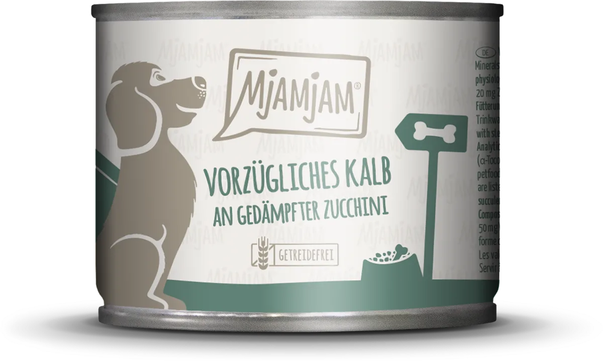 Kalb und Zucchini - 200 g von MjAMjAM – Produktfoto