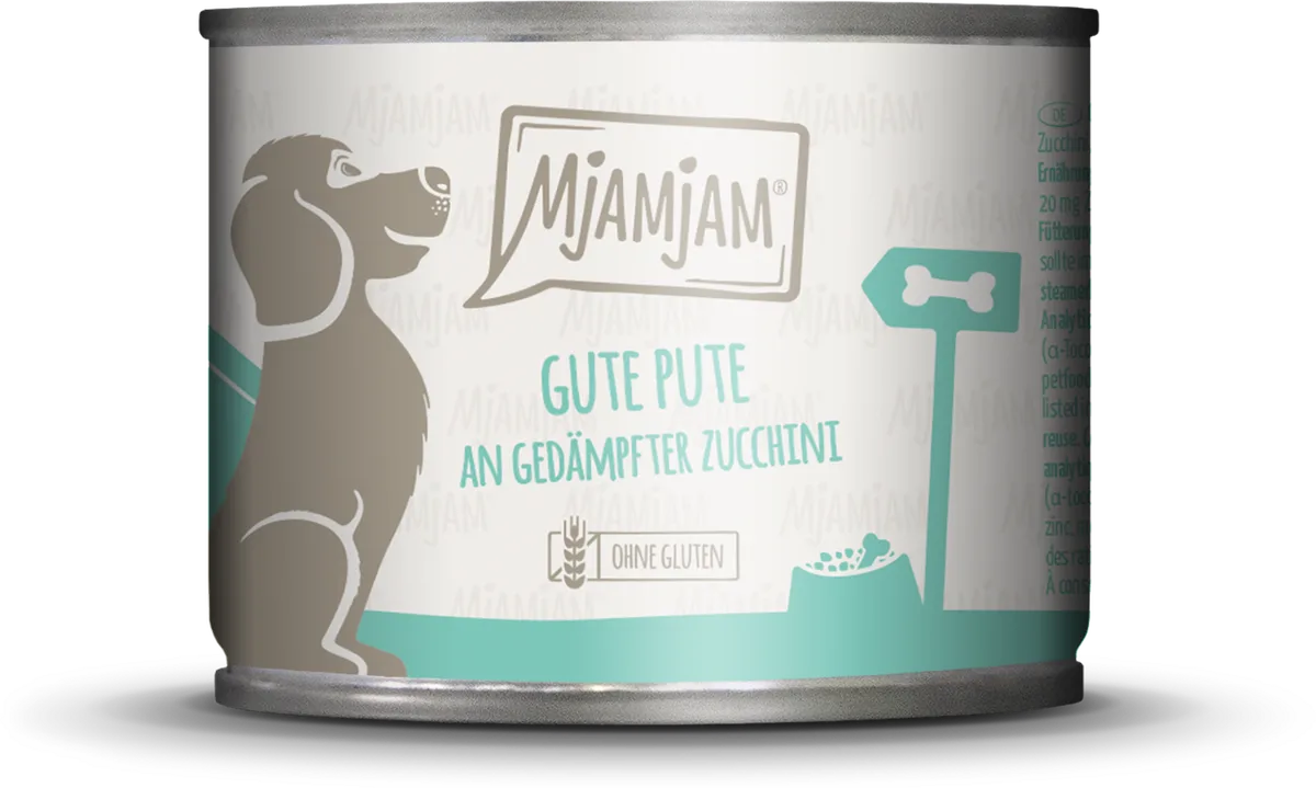 Pute, Reis und Zucchini - 200 g fra MjAMjAM – produktbillede