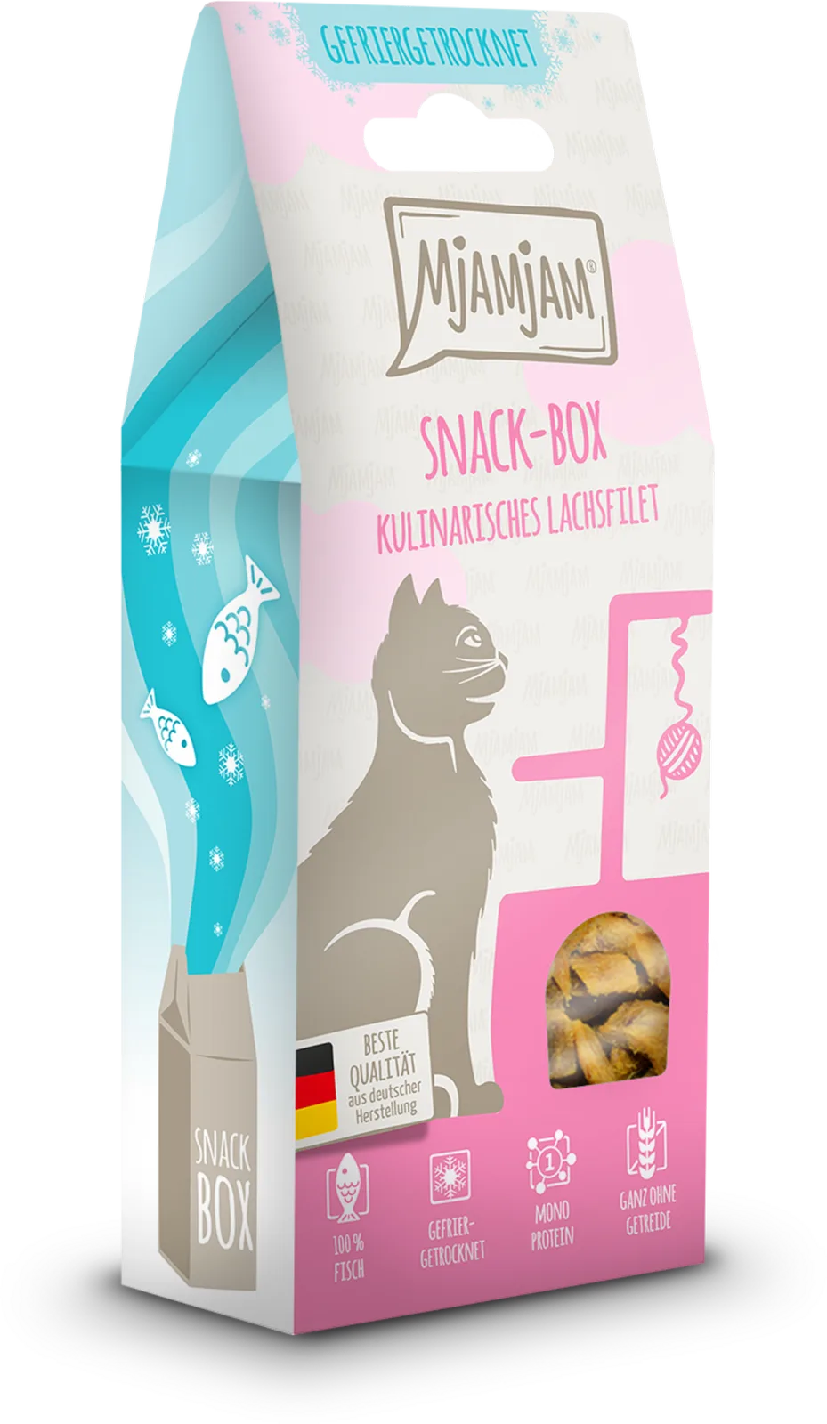 Snackbox Lachsfilet - 50 g von MjAMjAM – Produktfoto
