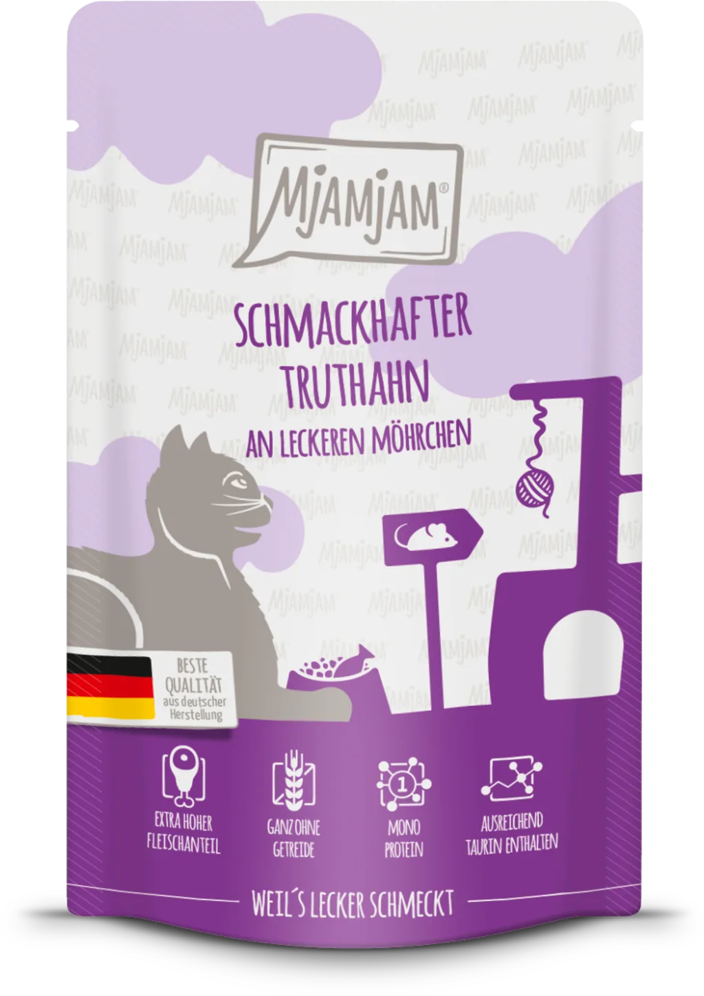 Truthahn und Karotten Portionsbeutel - 125 g från MjAMjAM – produktbild