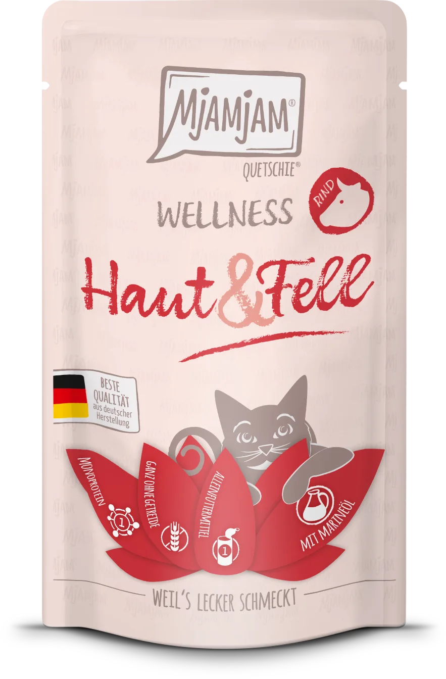 Nourriture humide pour chats Bœuf bien-être 125 g de MjAMjAM – photo produit
