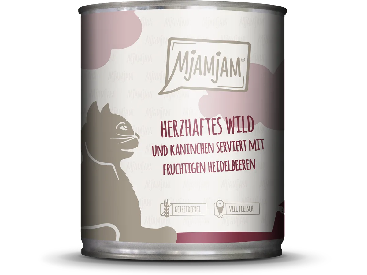 Wild, Kaninchen und Heidelbeere - 800 g de MjAMjAM – photo produit