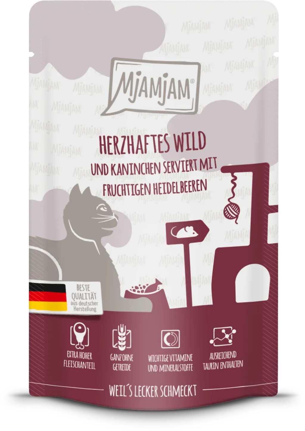 Wild, konijn en bosbes portiezakje, 125 g van MjAMjAM – productfoto