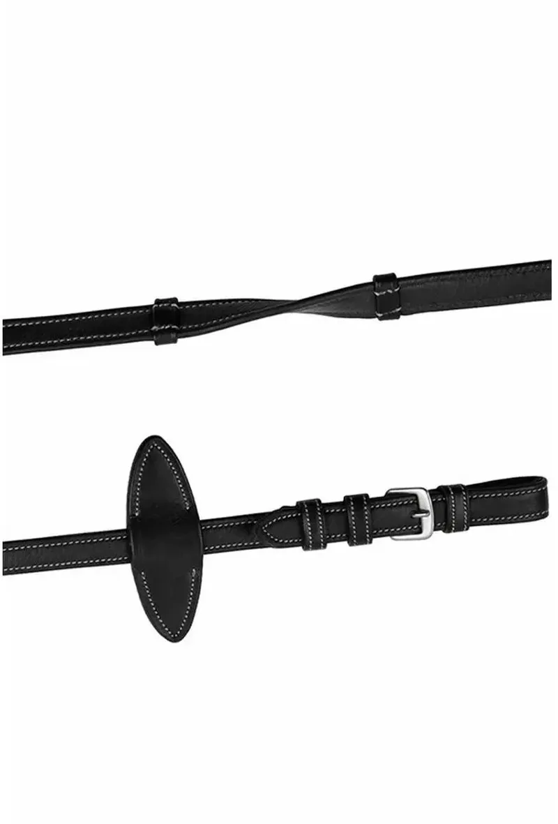 Zachte teugels van veganistisch leer met gespen Montar by Montar in Black – product photo