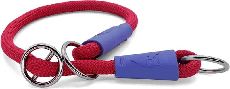 Half Slip Halsband Hond Regular Rope Gerecycled Red Velvet Rood by Morso in Blue – product photo