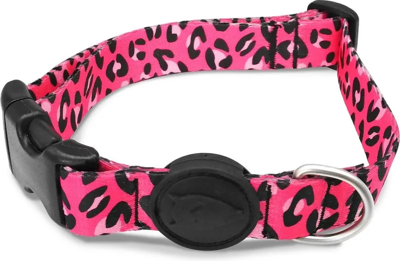 Halsband Hond - Gerecycled - Bubble Leo - 37-58X2.5 cm by Morso in Pink – product photo