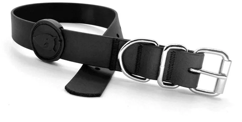 Halsband Hond Waterproof Gerecycled Black Zwart by Morso in Blue – product photo