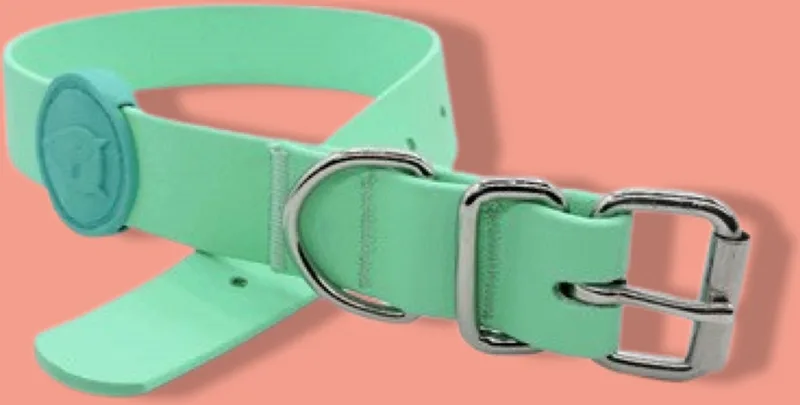 Halsband Hond Waterproof Gerecycled Carribean Green Groen von Morso in Blau – Produktfoto