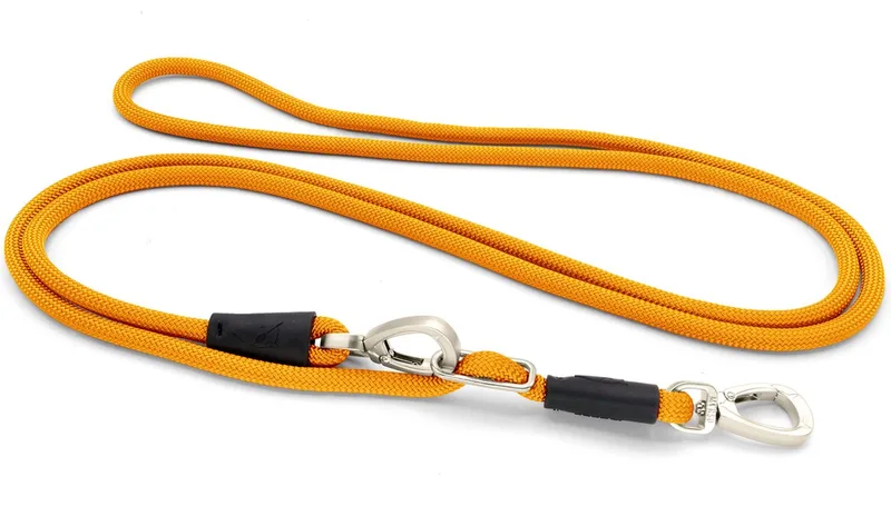 Hondenriem Hands Free Regular Rope Gerecycled Goud von Morso in Blau – Produktfoto