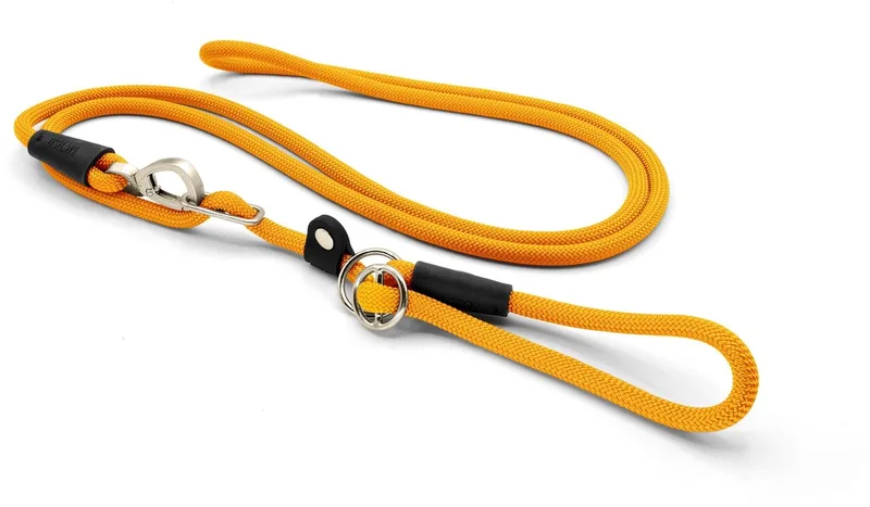 Hondenriem Retrieverlijn Hands Free Regular Rope Gerecycled Goud von Morso in Blau – Produktfoto