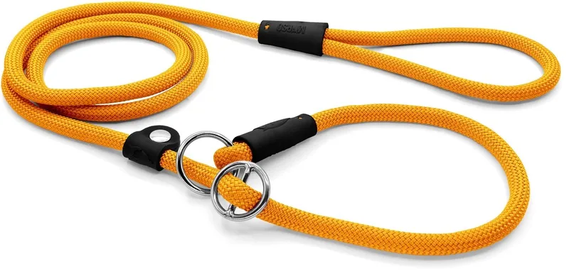 Hondenriem Retrieverlijn Regular Rope Gerecycled Gold Goud de Morso en Bleu – photo produit