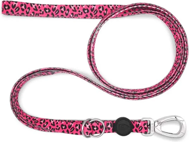 Hondenriem Verstelbaar - Gerecycled - Bubble Leo - 65-200X2.5 cm de Morso en Rose – photo produit