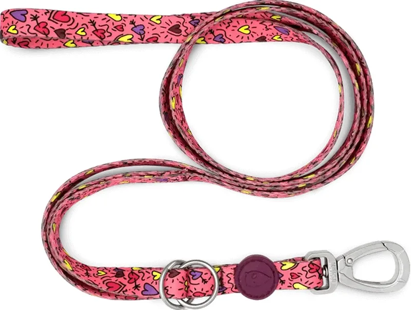 Hondenriem Verstelbaar - Gerecycled - M - 75-230X1,5 cm by Morso in Pink Think Roze – product photo