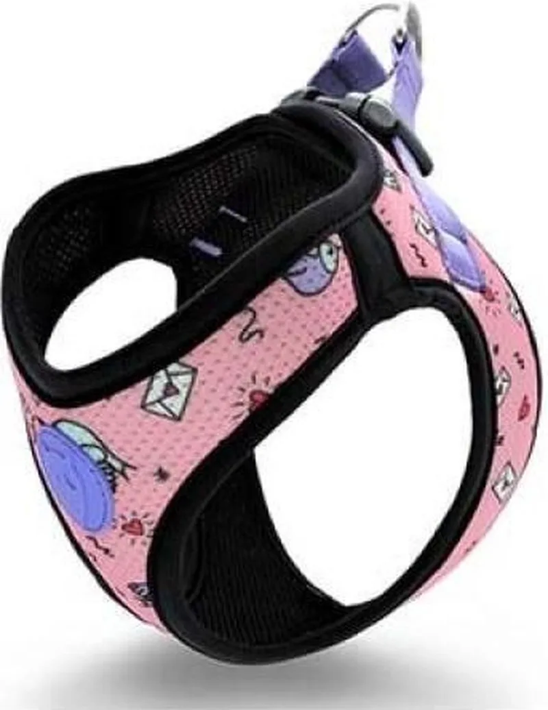 Hondentuig Body Mesh - Gerecycled - 35-40 cm von Morso in Sweet Tweet Roze – Produktfoto