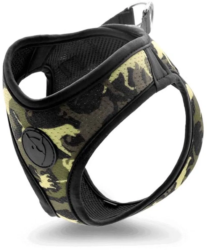 Hondentuig Body Mesh Gerecycled Full Metal Dog Bruin de Morso en Bleu – photo produit