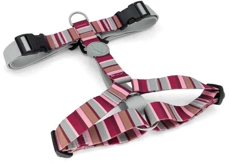Hondentuig H-Tuig Gerecycled Skyline Rood / Roze von Morso in Blau – Produktfoto
