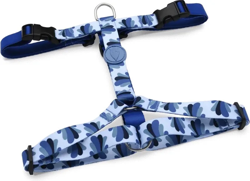 Hondentuig H-Tuig Gerecycled Splash de Morso en Bleu – photo produit