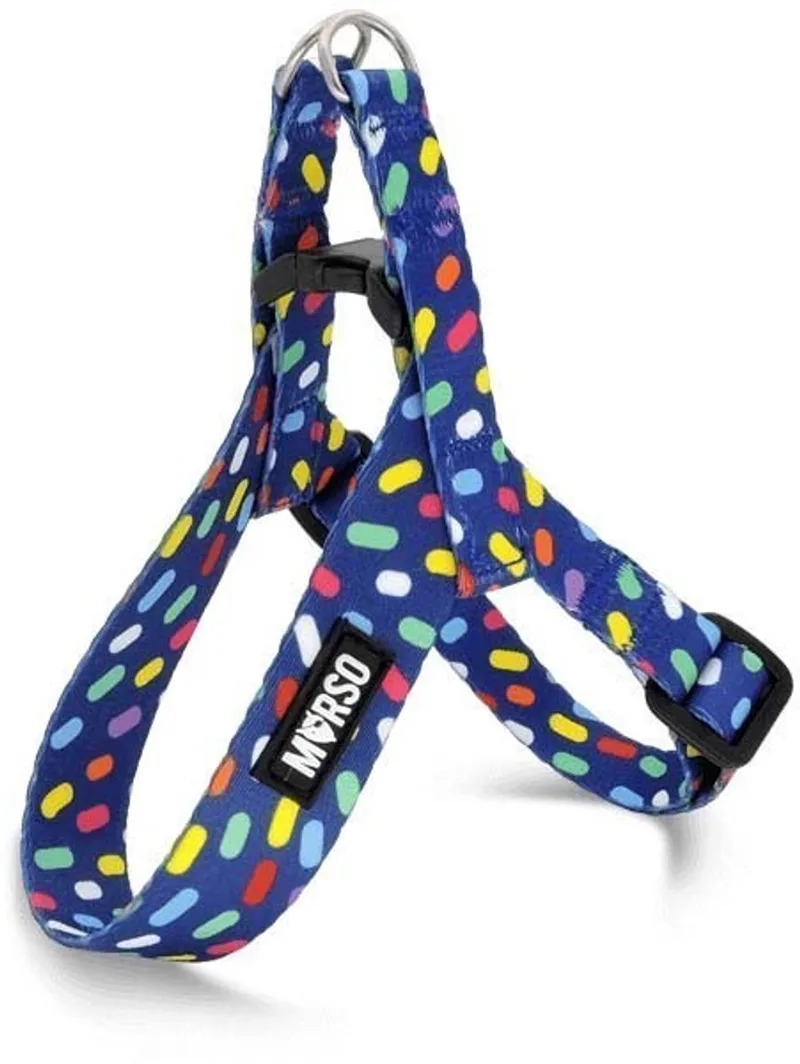 Mini Hondentuig Verstelbaar Gerecycled Color Invaders Paars by Morso in Blue – product photo