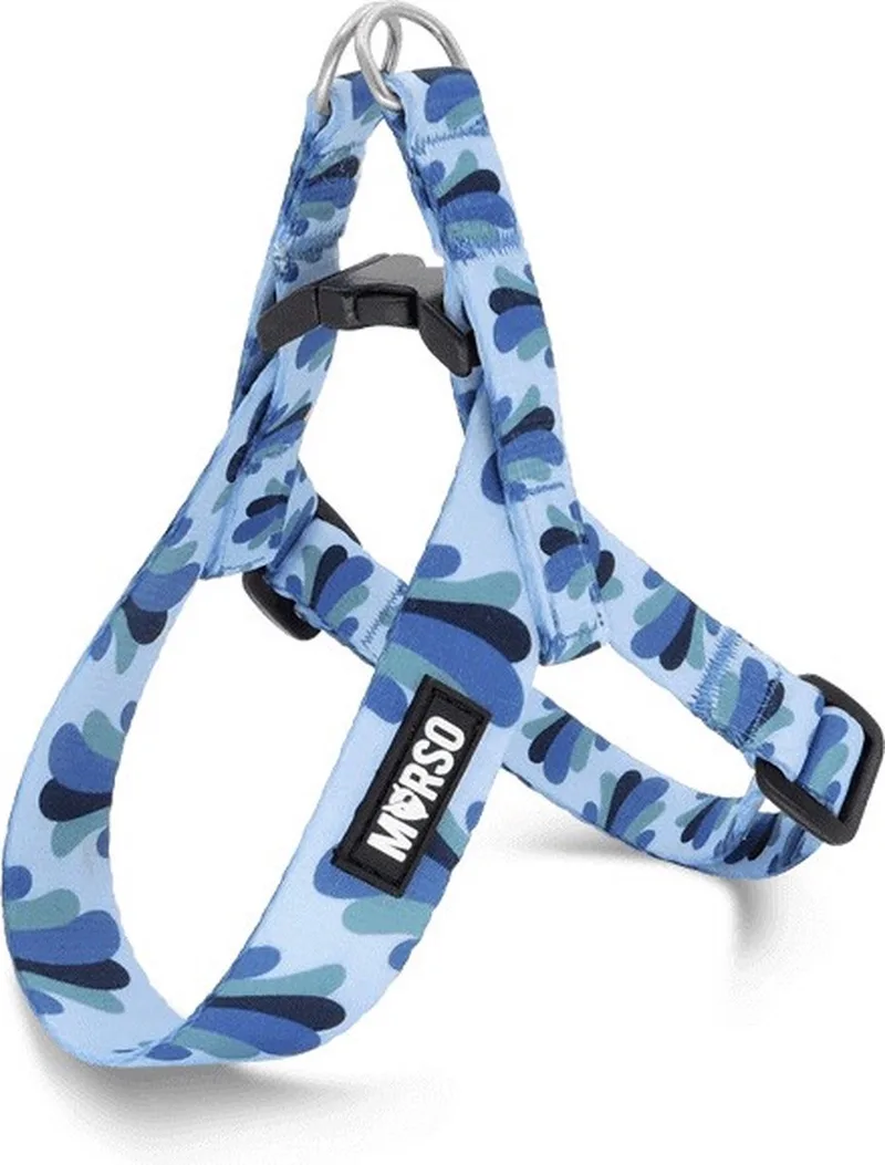 Mini Hondentuig Verstelbaar Gerecycled Splash by Morso in Blue – product photo