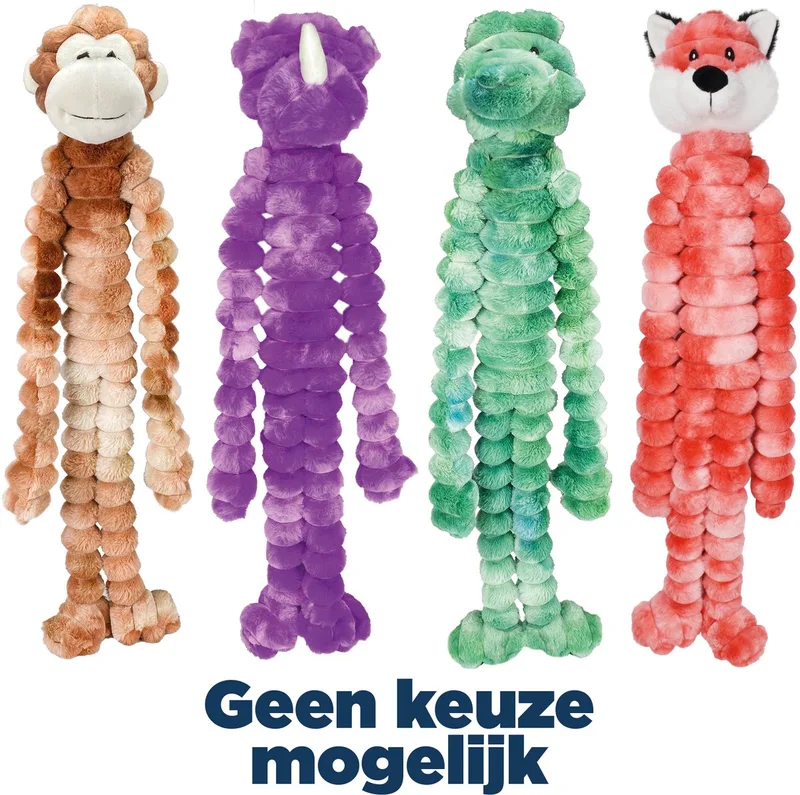 Pluche Honden Speeltje Multipet - Crimpy Cuddlerz 68,5cm met Pieper - Zacht en Interactief Honden Speelgoed by Multipet in Assorti – product photo