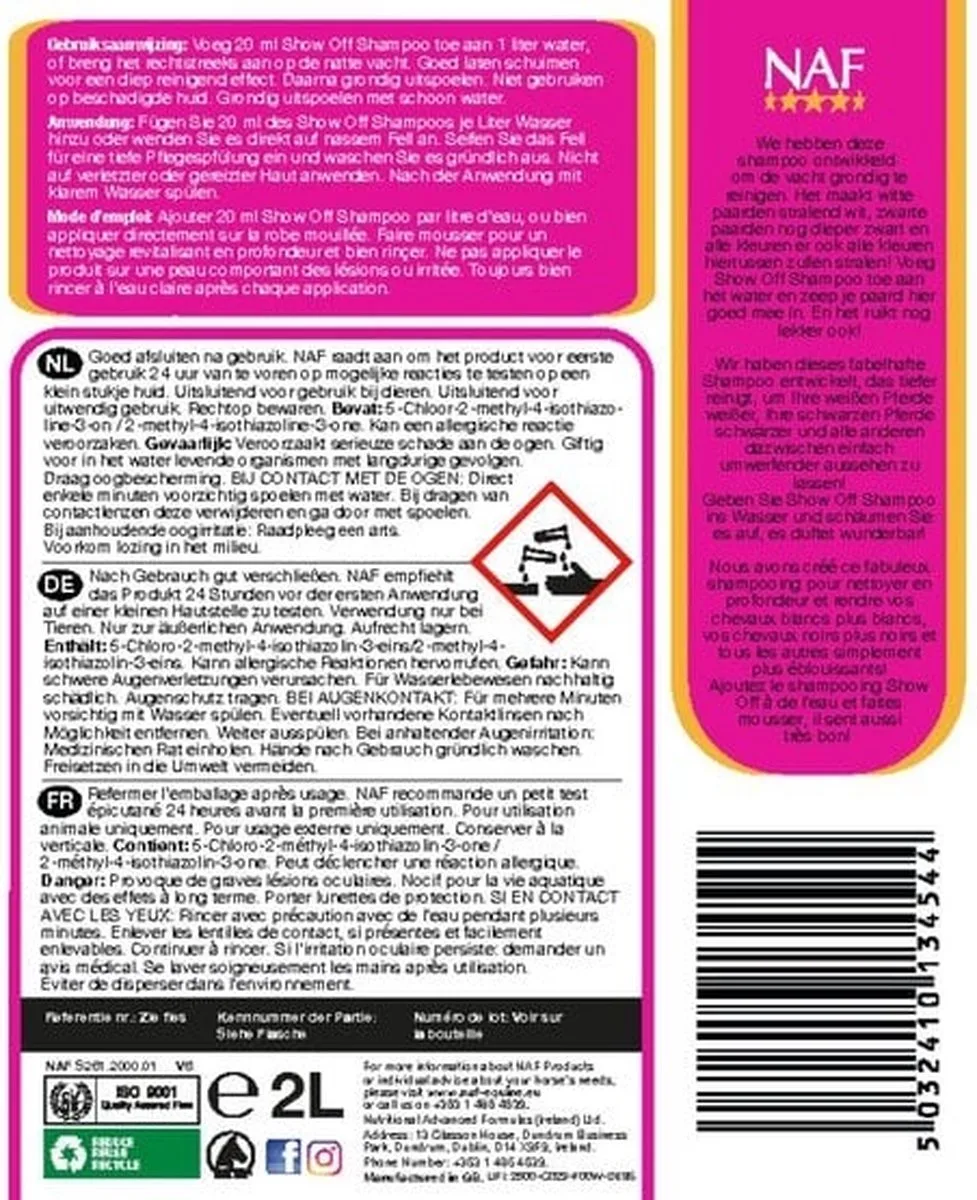 Show Off Shampoo - 500 ml de NAF – photo produit