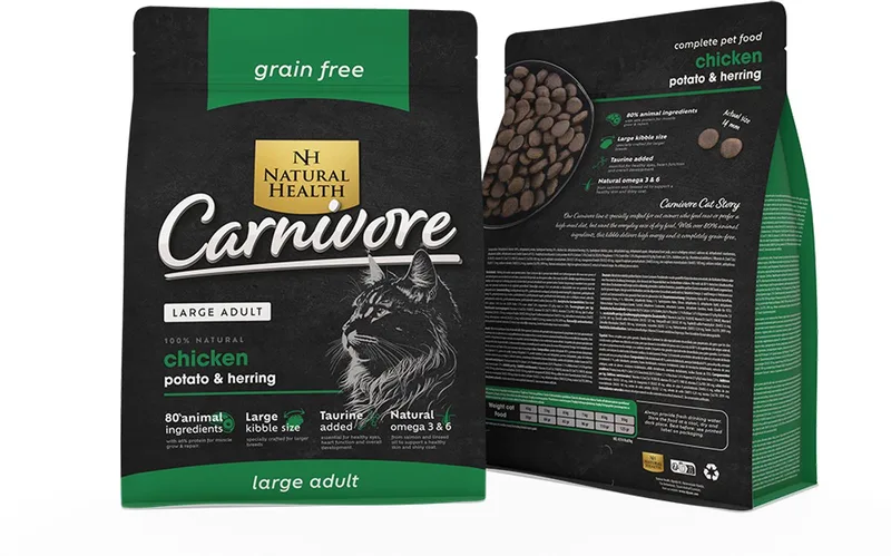 graanvrij kattenvoer Adult Carnivore Large Bite 10 kg - Kat by Natural Health – product photo