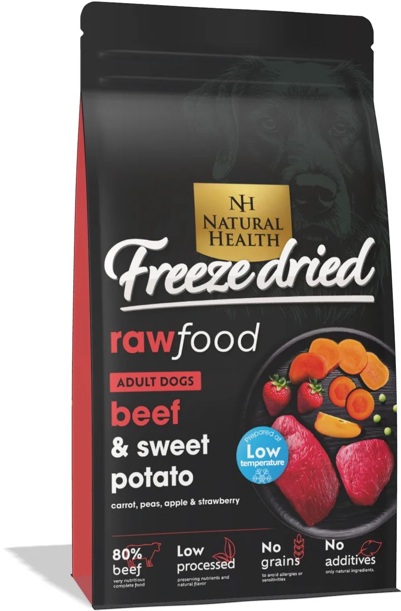 hondenvoer Grainfree Freeze Dried Beef 150 gram - Hond by Natural Health – product photo
