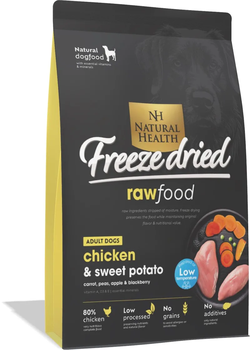 hondenvoer Grainfree Freeze Dried Chicken 400 gram - Hond fra Natural Health – produktbillede
