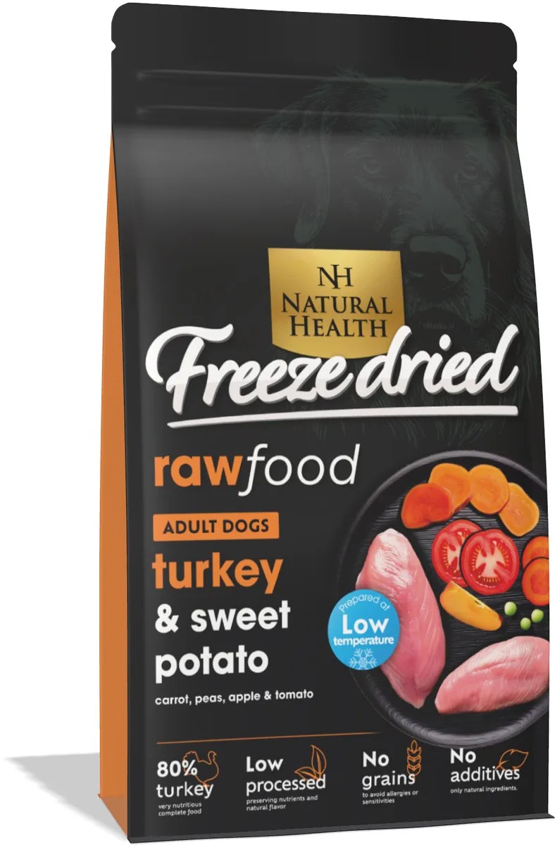 hondenvoer Grainfree Freeze Dried Turkey 150 gram - Hond by Natural Health – product photo
