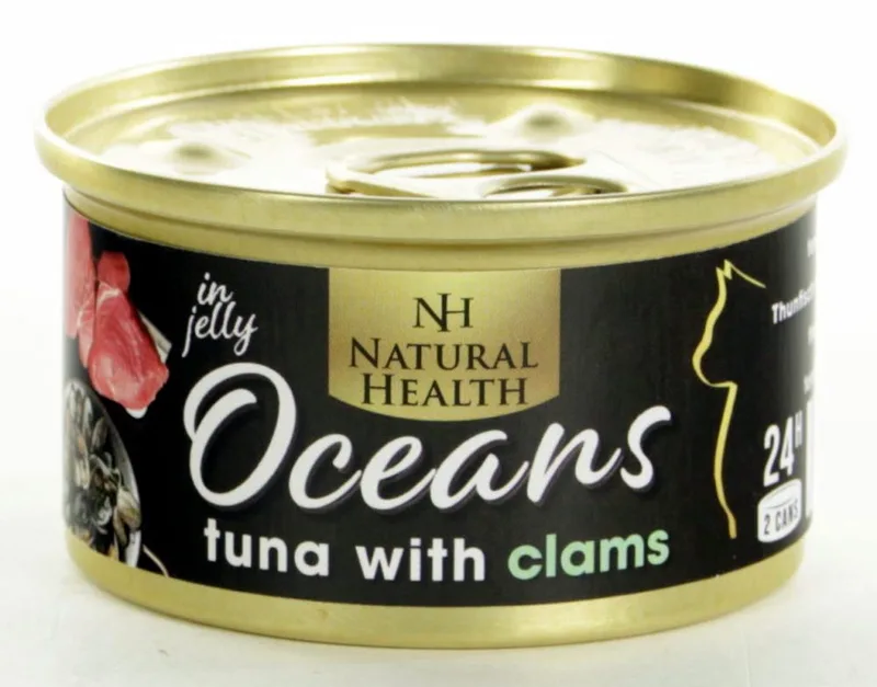 Oceans Tuna & Clams Multipack 24 X 85 Gram + Gratis Schuurman Snack von Natural Health – Produktfoto