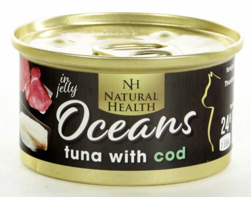 Oceans Tuna & Cod Multipack 24 X 85 Gram + Gratis Schuurman Snack de Natural Health – photo produit