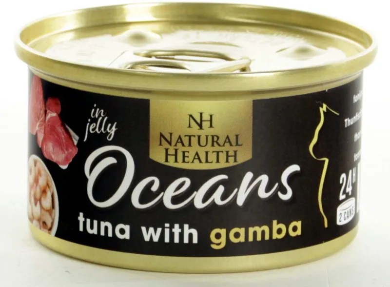Oceans Tuna & Gamba Multipack 24 X 85 Gram + Gratis Schuurman Snack von Natural Health – Produktfoto
