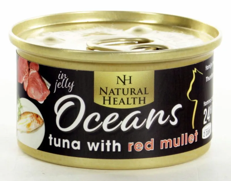 Oceans Tuna & Red Mullet Multipack 24 X 85 Gram + Gratis Schuurman Snack von Natural Health – Produktfoto