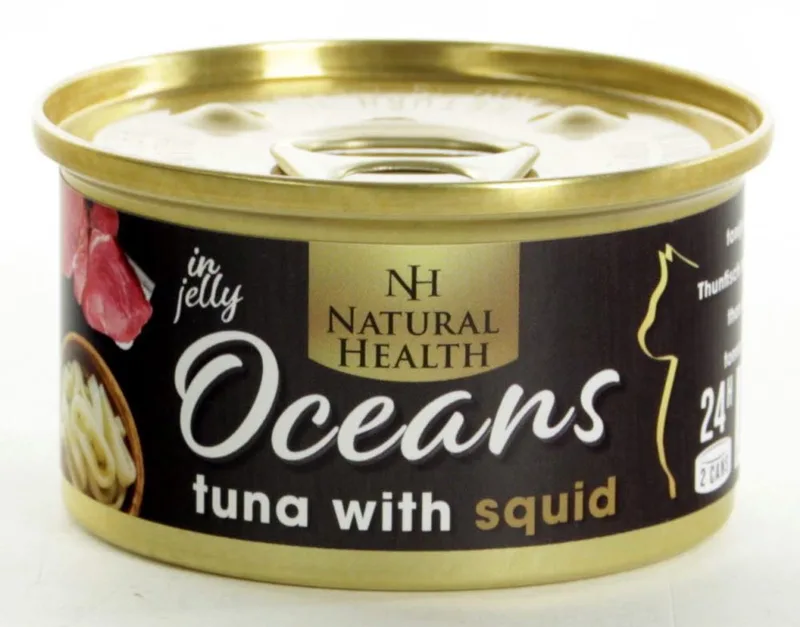 Oceans Tuna & Squid Multipack 24 X 85 Gram + Gratis Schuurman Snack fra Natural Health – produktbillede