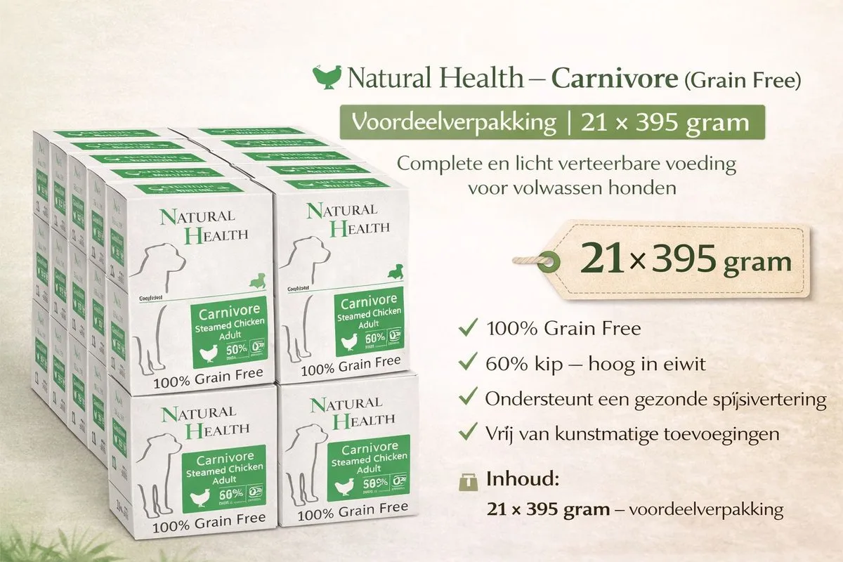 Steamed Carnivore Chicken - 21x 395gram van Natural Health – productfoto