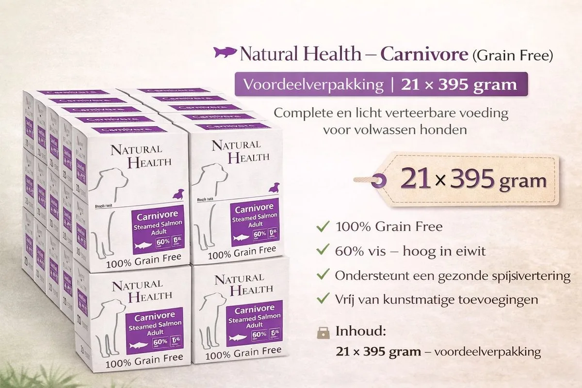 Steamed Carnivore Salmon - 21x 395gram van Natural Health – productfoto