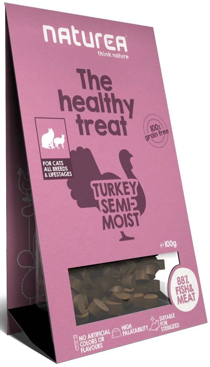 Cat Treats Turkey Semi-moist 100gr de Naturea – photo produit