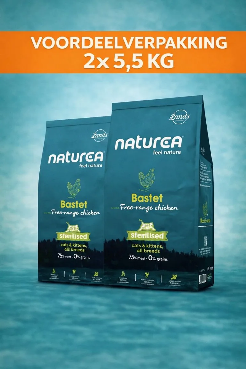 Grainfree Cat Lands Bastet Free Range Chicken 2x 5,5 kg Voordeelverpakking - Kat de Naturea – photo produit