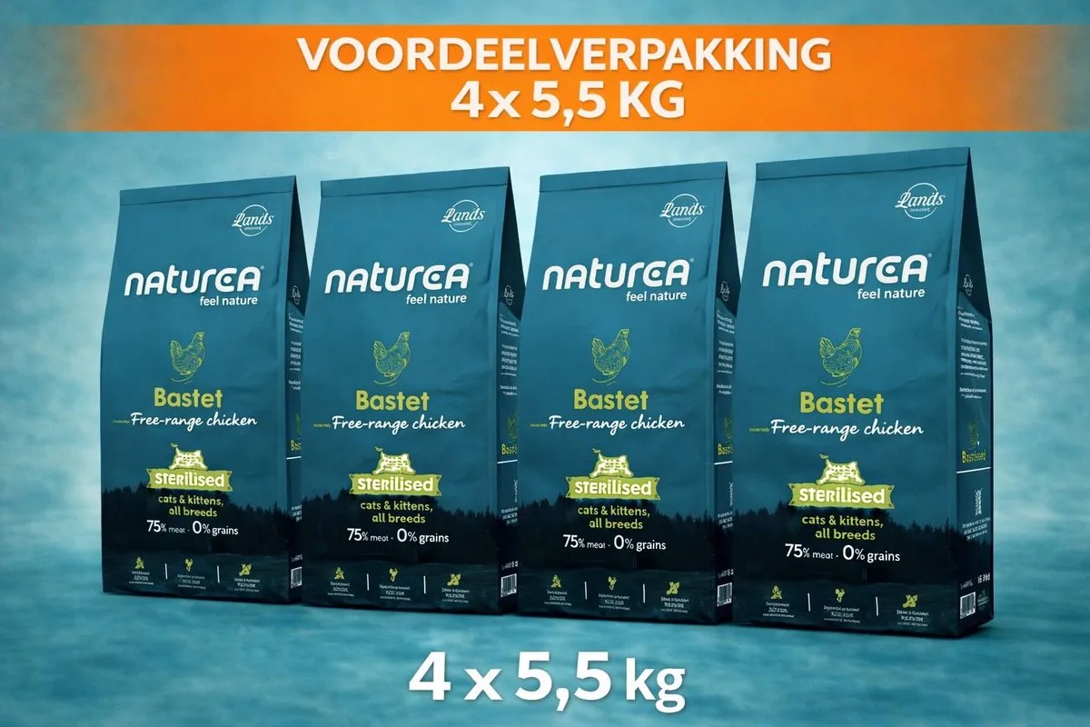 Grainfree Cat Lands Bastet Free Range Chicken 4x 5,5 kg Voordeelverpakking - Kat van Naturea – productfoto