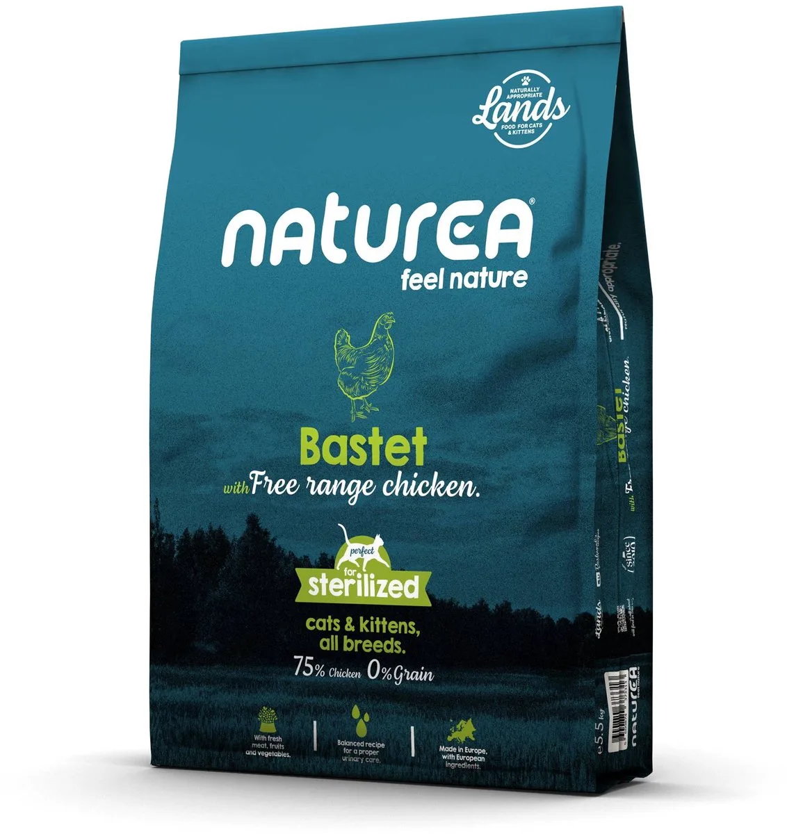 Grainfree Cat Lands Bastet Free Range Chicken 5,5 kg - Kat de Naturea – photo produit