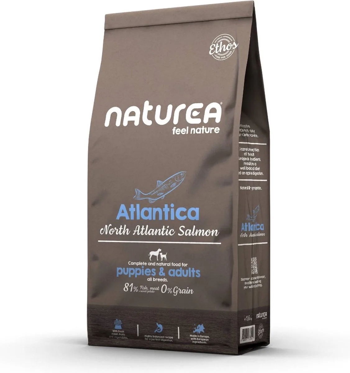 Grainfree Dog Ethos Atlantica Salmon 10 kg - Hond de Naturea – photo produit