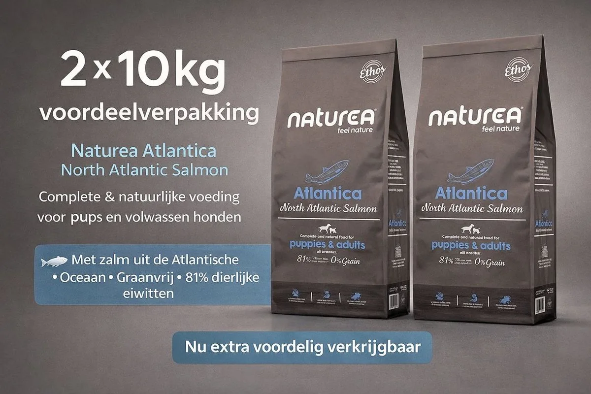 Grainfree Dog Ethos Atlantica Salmon 2x 10 kg Voordeelverpakking - Hond de Naturea – photo produit